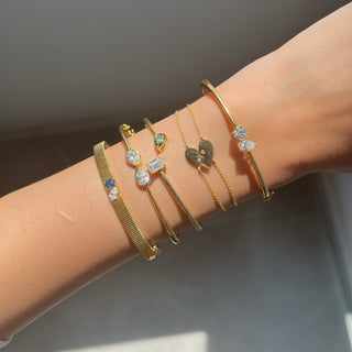 Mismatched Toi Et Moi Cuff Bracelet