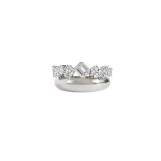 Multifaceted Bubble Band Ring