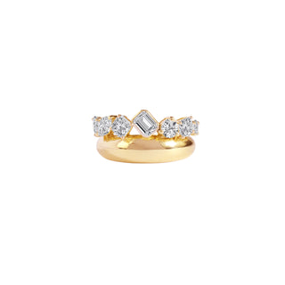 Multifaceted Bubble Band Ring