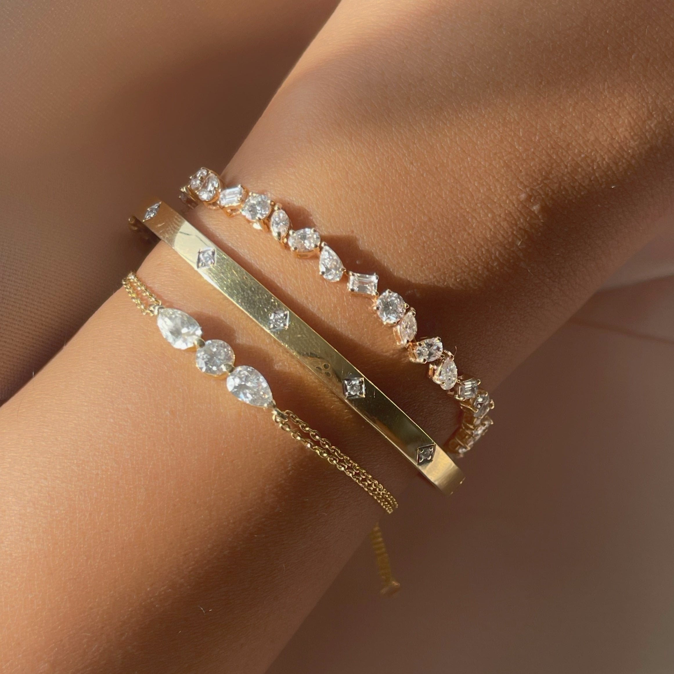 Exclusive Diamond Tennis Bracelet Designs Multishape Solitaire