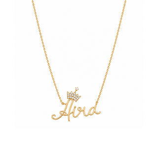 Name Necklace With Crown