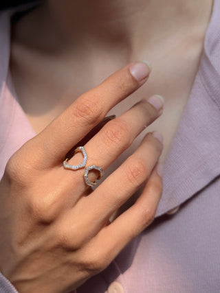Open Honeycomb Duo Ring