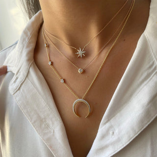 Orion Belt Moon Necklace