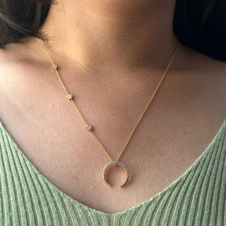 Orion Belt Moon Necklace