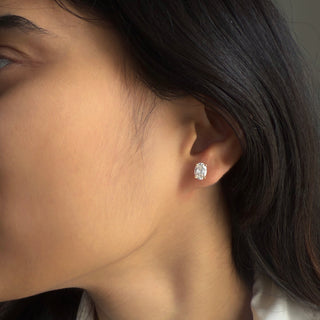 Oval Prong Diamond Studs 1ct VS each