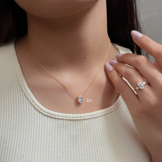 Oval Prong Necklace