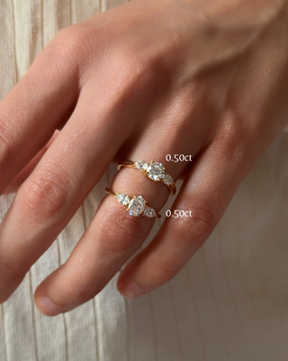 Three Stone Oval Ring