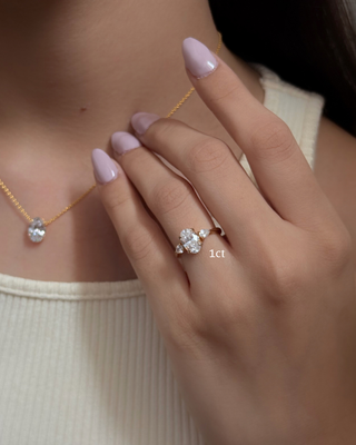 Three Stone Oval Ring