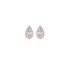 Pear Halo Solitaire Studs