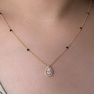 Pear Halo Mangalsutra