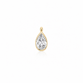 Pear Bezel Pendant with loop in 0.75ct