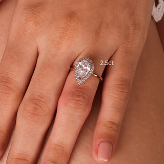 Halo Pear Ring