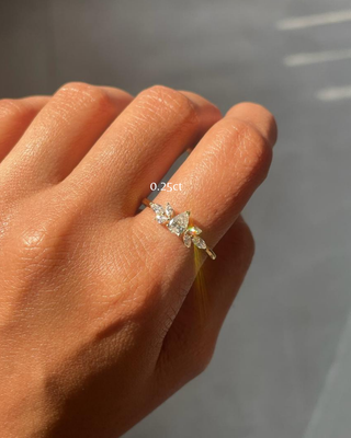 Tiara Pear Ring
