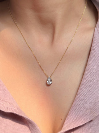 Pear Bezel Necklace
