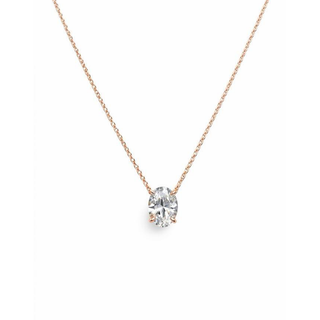 Oval Prong Necklace