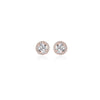 Round Halo Solitaire Studs