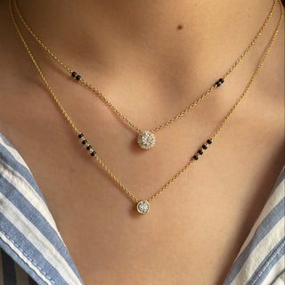 Round Halo Mangalsutra