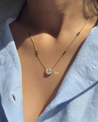 Round Halo Mangalsutra