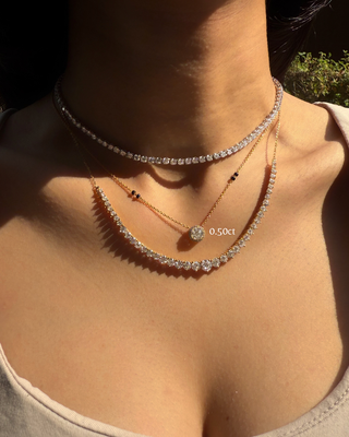 Round Halo Mangalsutra