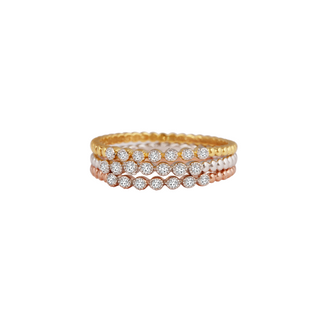 Scalloped Bezel Diamond Stack