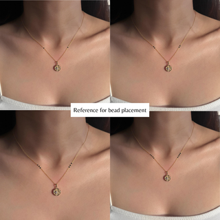 The Sculpted Celestial Pendant Mangalsutra
