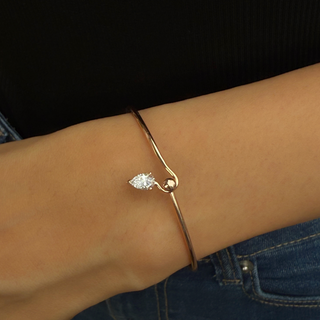Sculpted Pear Cuff Bracelet