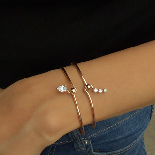 Sculpted Pear Cuff Bracelet