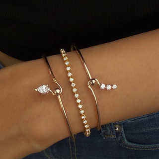 Sculpted Pear Cuff Bracelet