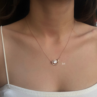 0.75ct Sculpted Pear Knot Necklace