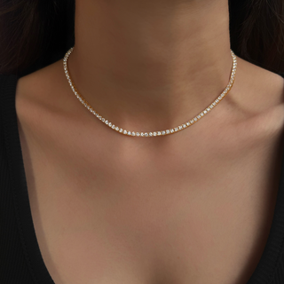 Sculpted Detachable Baroque Tennis Necklace