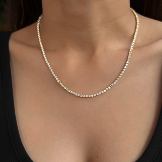 Sculpted Detachable Baroque Tennis Necklace