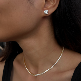 Sculpted Detachable Baroque Tennis Necklace