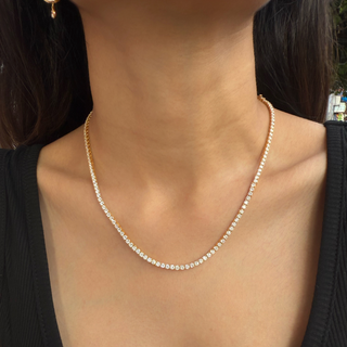Sculpted Detachable Baroque Tennis Necklace