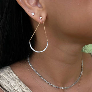 Semi-Circle Chandelier Earrings