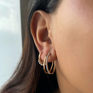 Mini Shaker Diamond Hoops