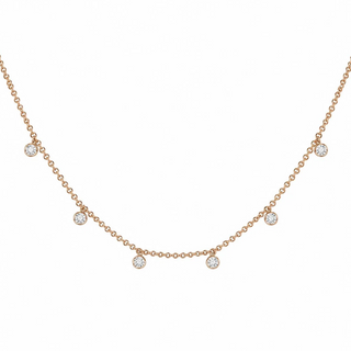 14kt Diamond Eternity Band Ring & 14kt Snowball Necklace