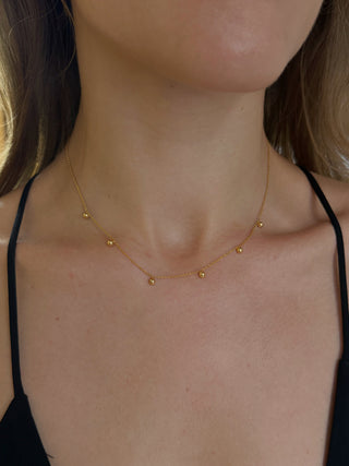 14kt Snowball Necklace