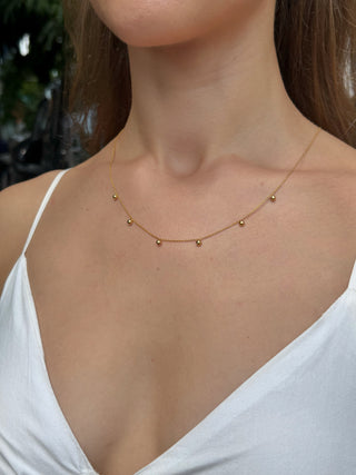 14kt Snowball Necklace