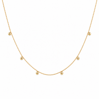 14kt Snowball Necklace