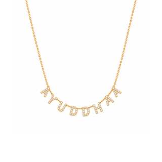 Spaced Diamond Letter Necklace