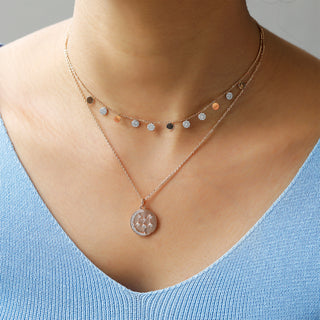 Star Set Coin Necklace