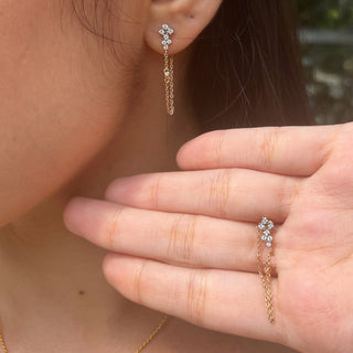 Starlight Diamond Chain Earrings