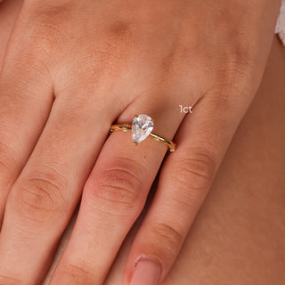 Starry Band Pear Ring