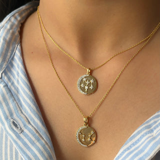 Star Set Coin Necklace