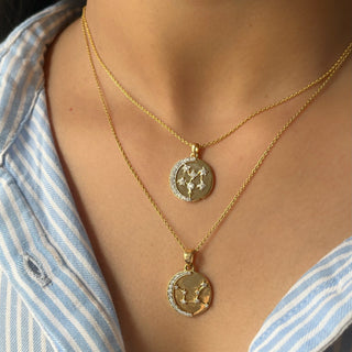 Star Sign Coin Necklace