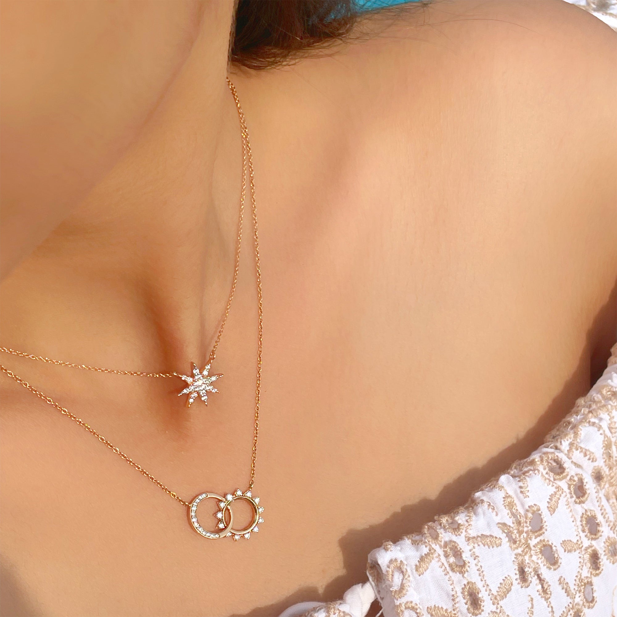 Sun Moon Union Necklace - Main Image