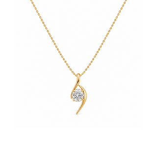 Swivel Solitaire Pendant Necklace