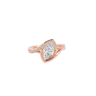 0.75ct Knot Marquise Ring
