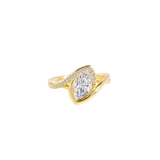 The Sculpted Marquise Knot Ring