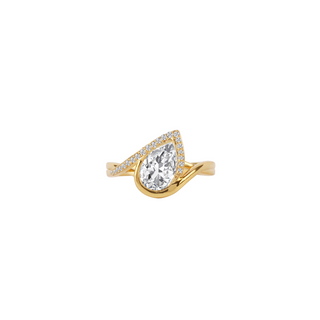 The Sculpted Pear Knot Ring
